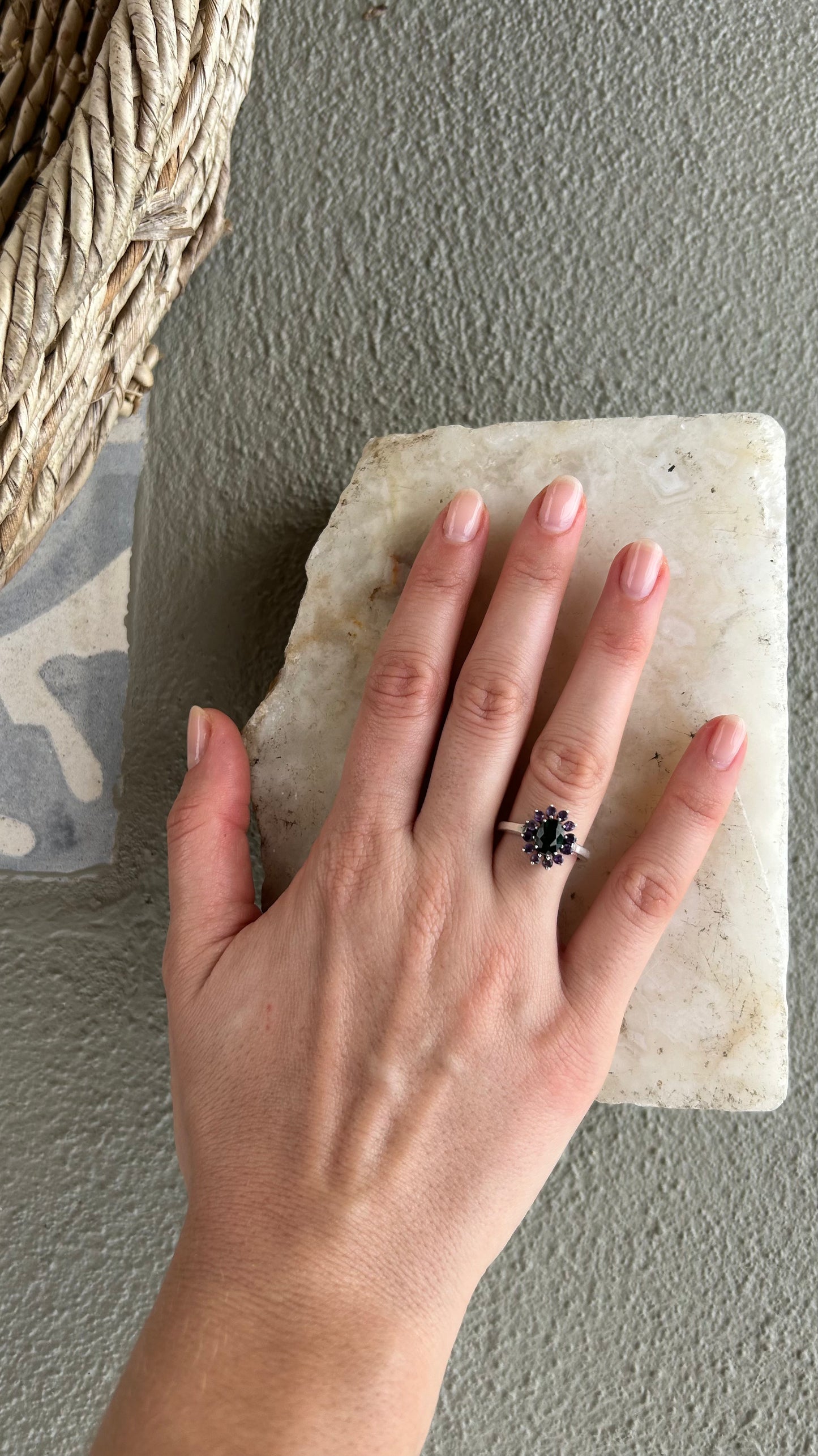 Jardín de Bali / Tsavorita & Amatistas & Plata 925 - Vitalidad & Claridad