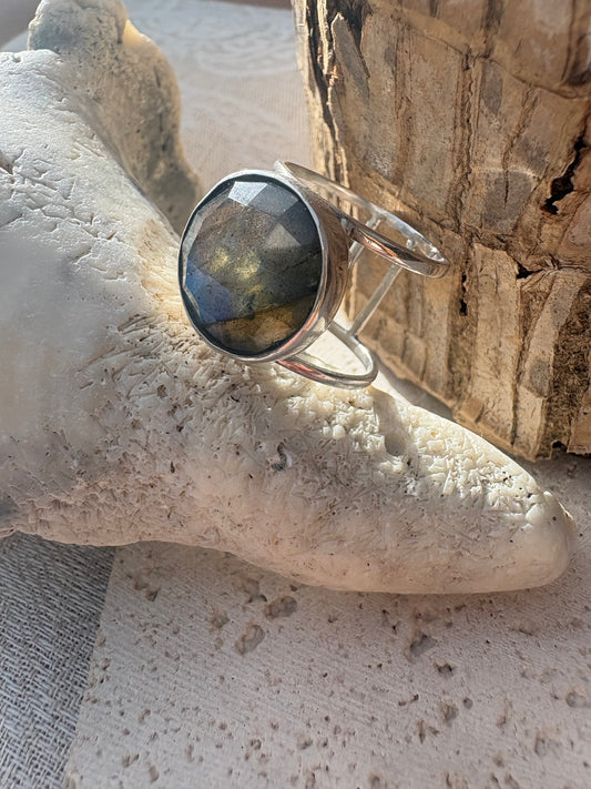 Anillo Eclipse / Labradorita / Intuición · Transformación