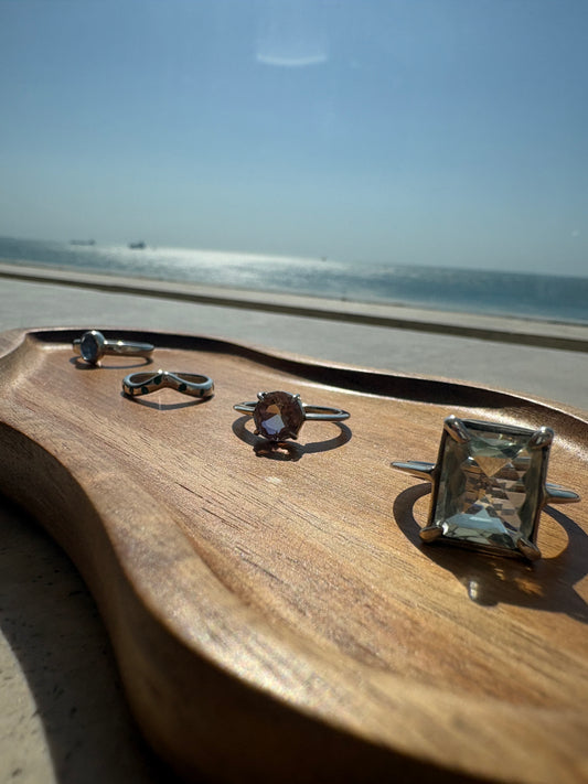 Anillo Esencia Marina / Prasiolita / Protección · Conciencia