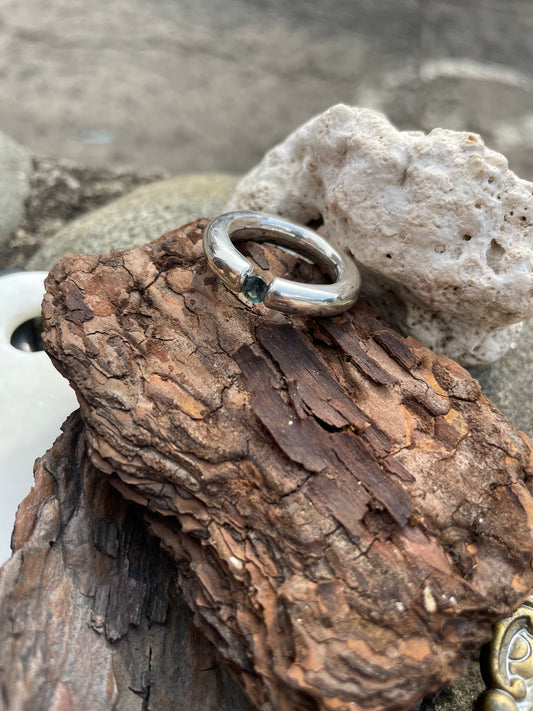 Anillo Azul Abisal / Zafiro / Sabiduría · Verdad